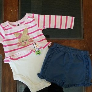 3-6 month 2 piece baby girl set